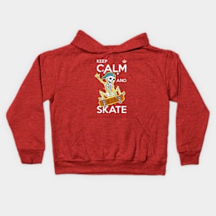 Keep Calm and Skate Kids Hoodie